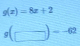 g(x)=8x+2