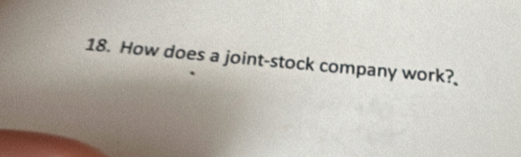 How does a joint-stock company work?