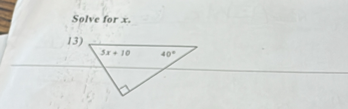 Sølve for x.
13)