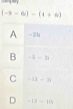 smpy
(-9-6i)-(4+4i)