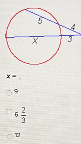 x=
9
6 2/3 
12