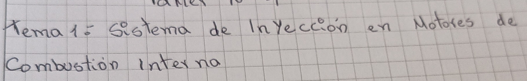 Hemais sestema de Inyeccon en Motoses de 
Combustion inter no