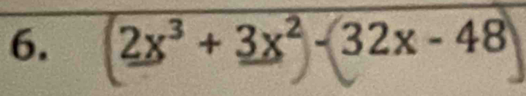 2x³ + 3x² - 32x - 48