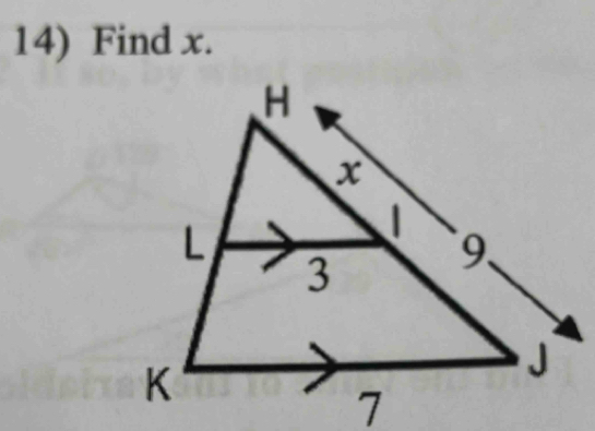 Find x.