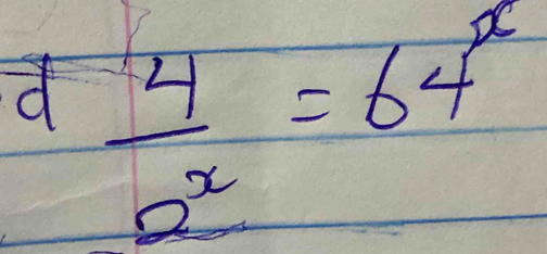 frac 4(R)^x=64^x