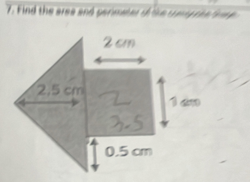 Find the area and perimeter o the culy t he f