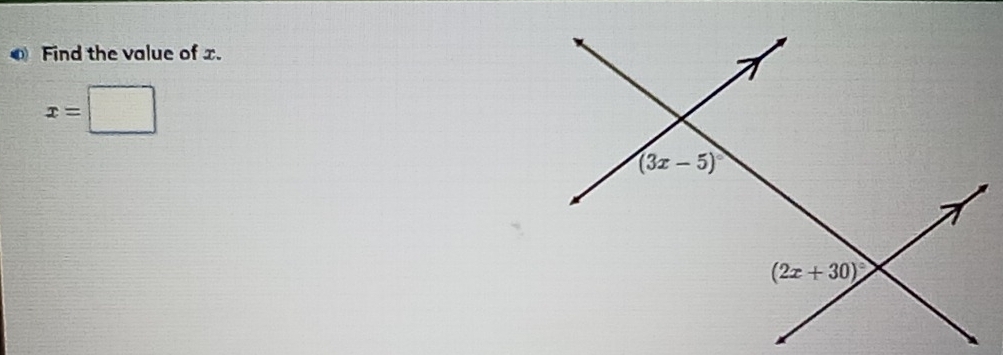 Find the value of x.
x=□