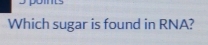 Which sugar is found in RNA?