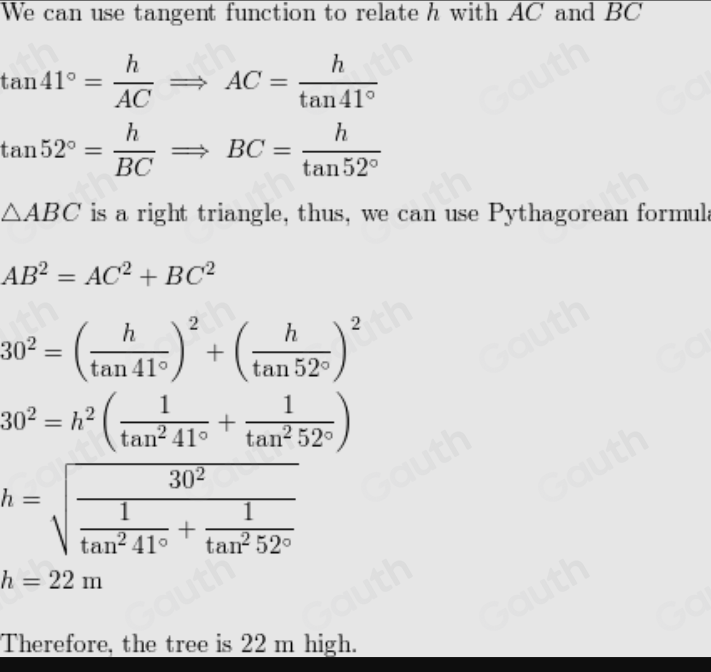 Solved: To estimate the amount of usable lumber in a tree, Chitra must ...
