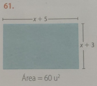 Área =60u^2