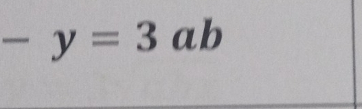 -y=3ab