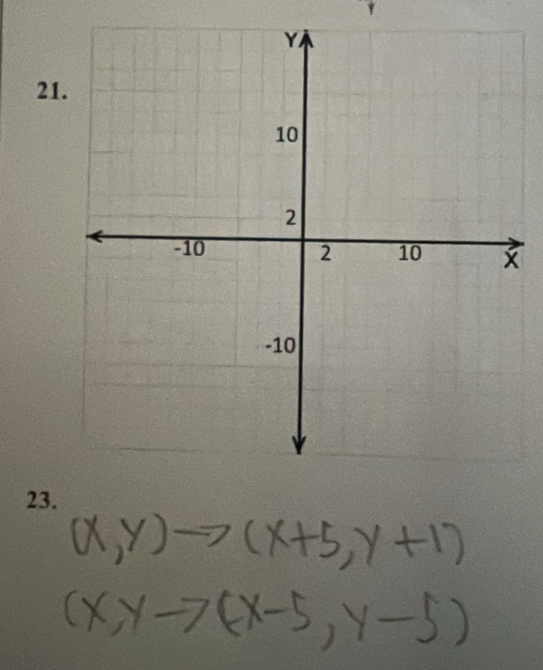 (x,y)to (x+5,y+1)
(x,yto (x-5,y-5)