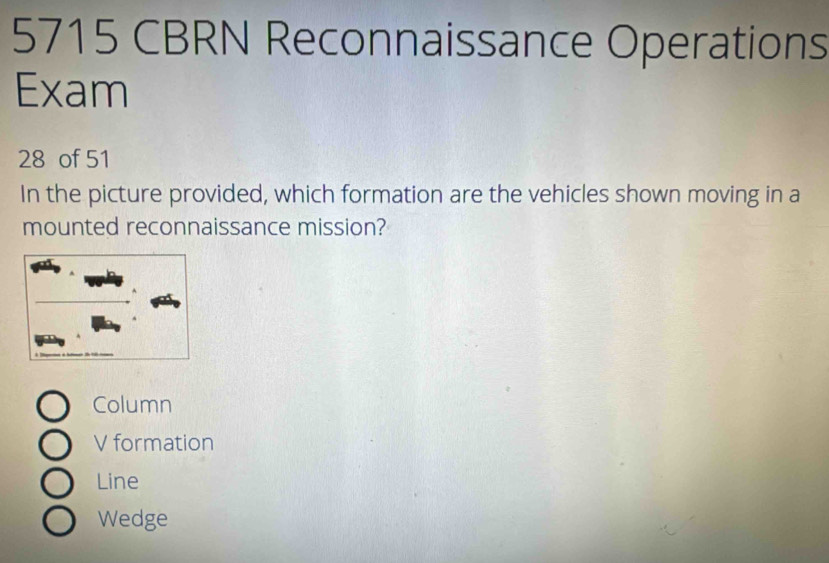 Solved: 5715 CBRN Reconnaissance Operations Exam 28 of 51 In the ...