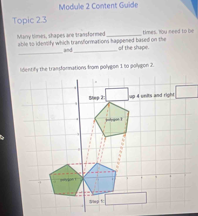 Solved: Module 2 Content Guide Topic 2.3 Many times, shapes are ...
