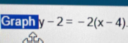 Graph y-2=-2(x-4)