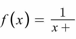 f(x)= 1/x+ 