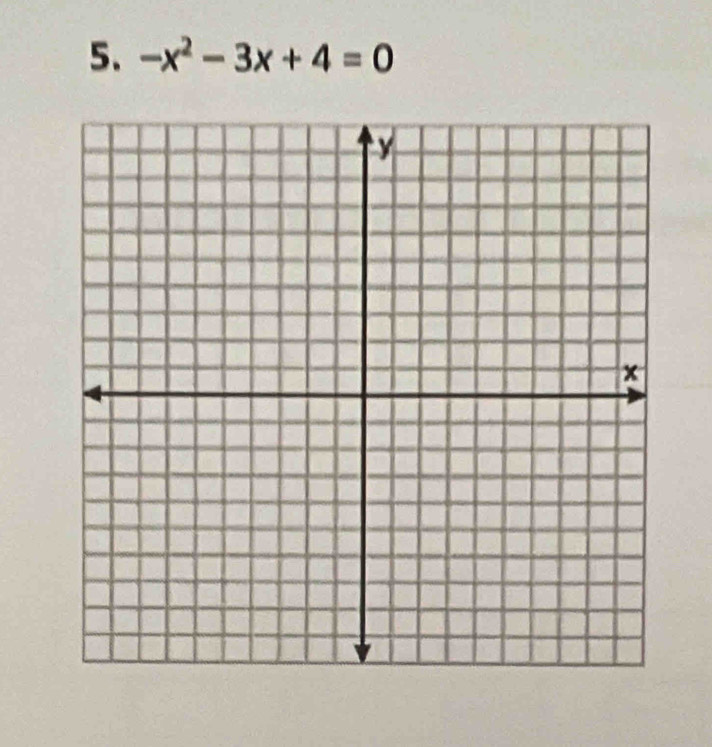 -x^2-3x+4=0