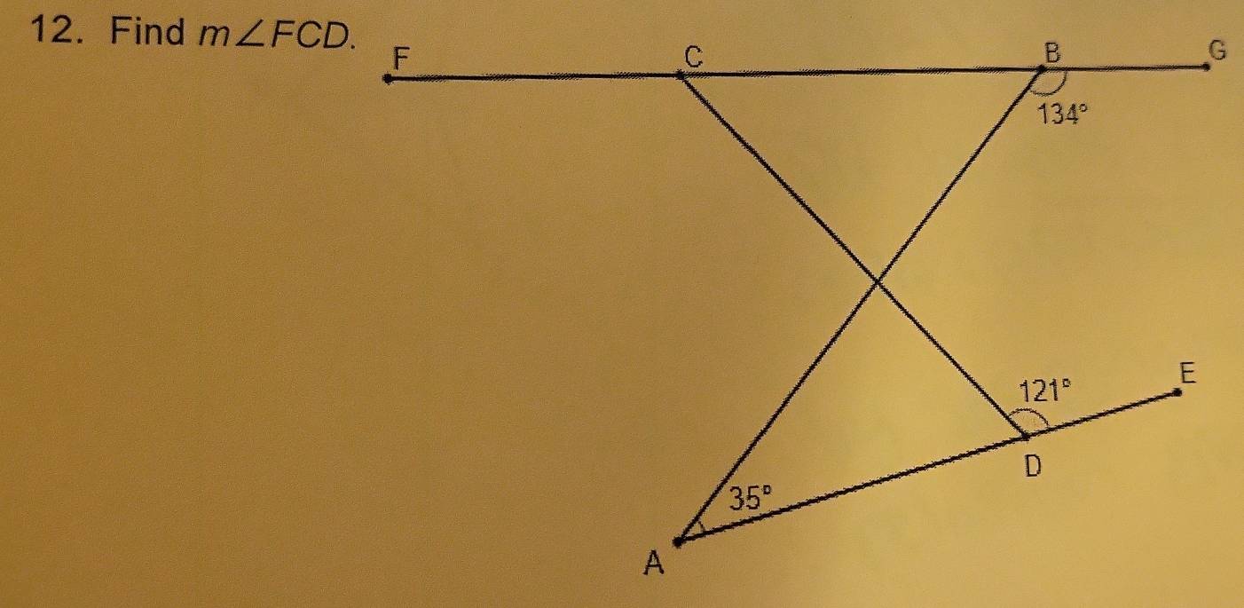 Find m∠ FCD.