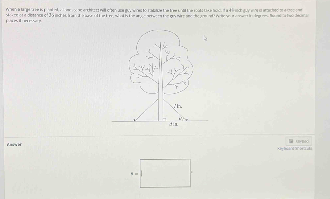 Solved: When a large tree is planted, a landscape architect will often ...