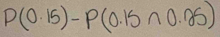 P(0.15)-P(0.15∩ 0.25)