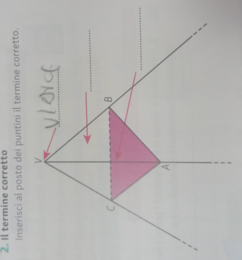 Il termine corretto 
Inserisci al posto dei puntini il termine corretto.