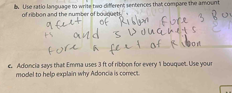Use ratio language to write two different sentences that compare the ...