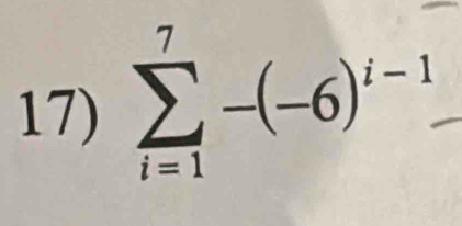 sumlimits _(i=1)^7-(-6)^i-1.