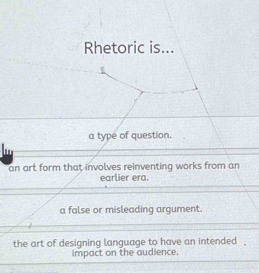 Rhetoric is... 
a