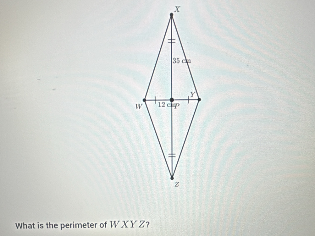 What is the perimeter of WXY Z?