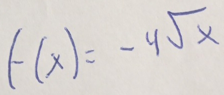 f(x)=-4sqrt(x)