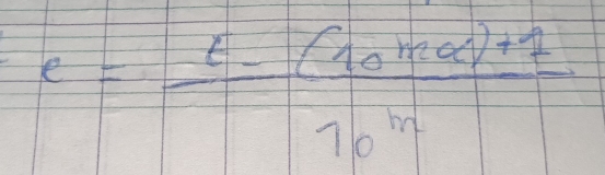 e= (t-(10mol)+7)/10m 