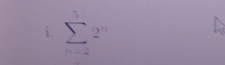 sumlimits _(n=2)^52^n