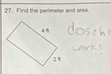 Find the perimeter and area.