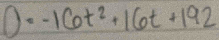 0=-16t^2+16t+192