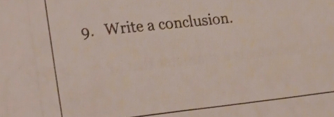 Write a conclusion.