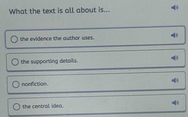 Solved: What the text is all about is... the evidence the author uses ...