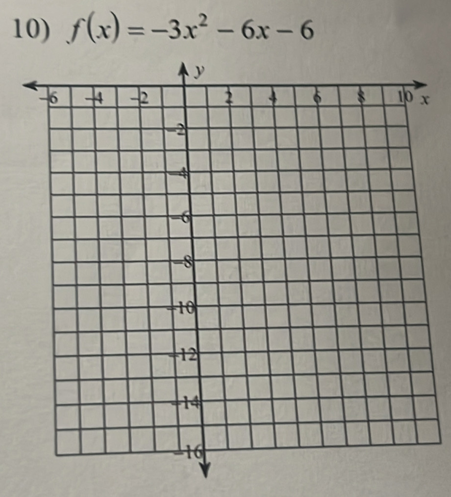 f(x)=-3x^2-6x-6