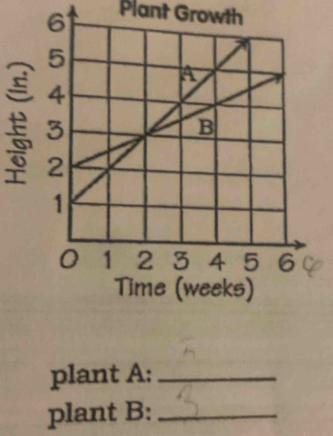 Plant Growth 
plant A:_ 
plant B:_