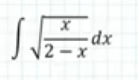 ∈t sqrt(frac x)2-xdx