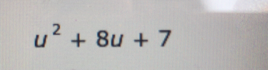 u^2+8u+7