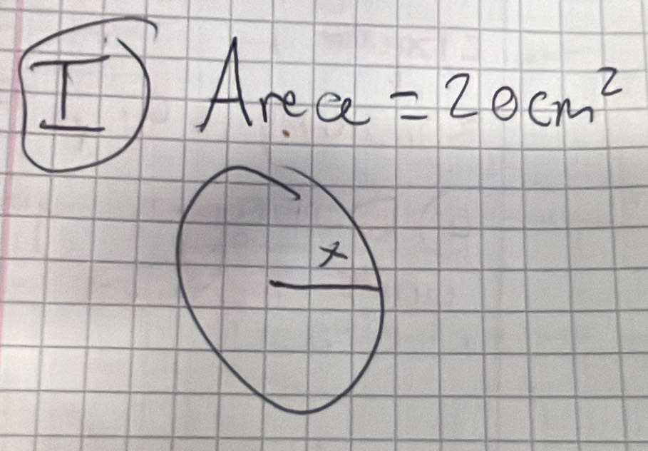 Aread =20cm^2