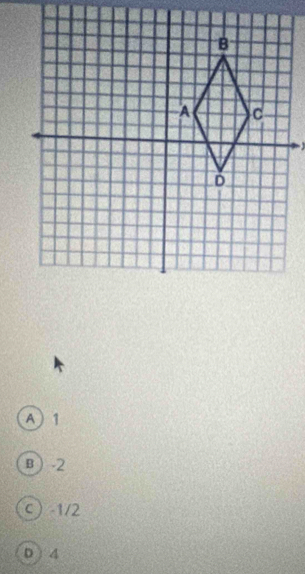 A) 1
B  -2
c -1/2
D 4