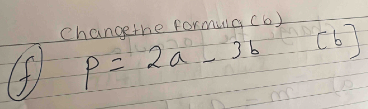 changethe formula (b) 
f p=2a-3b Cb