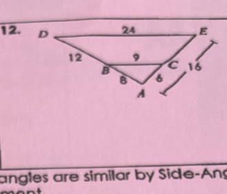 angles are similar by Side-Ang