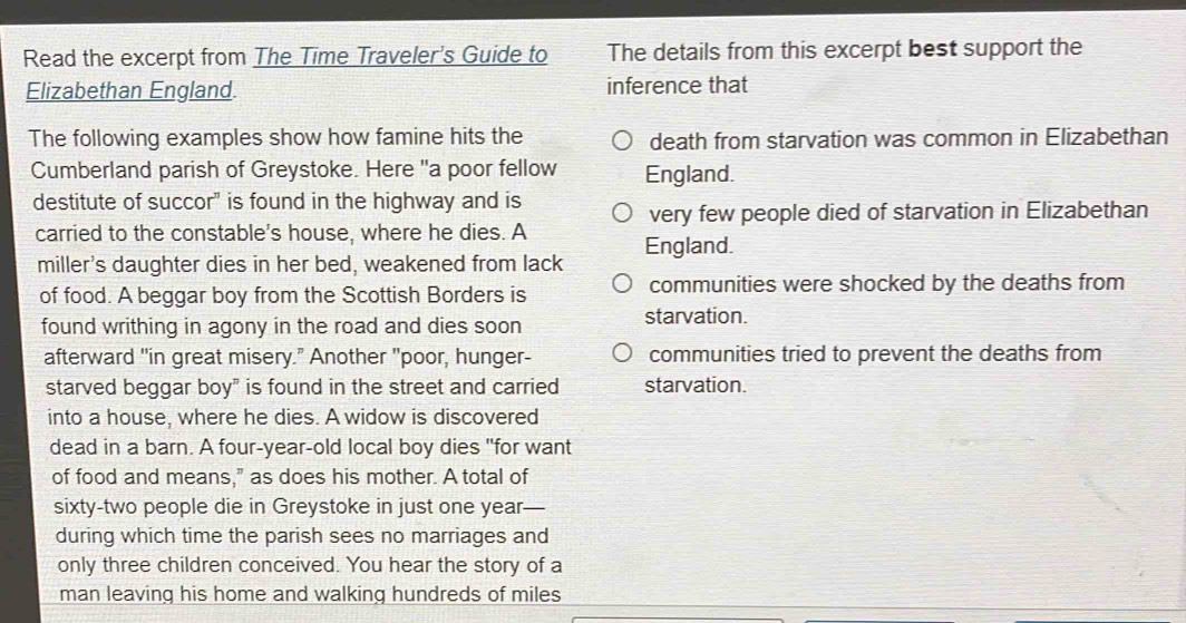 Solved: Read the excerpt from The Time Traveler's Guide to The details ...