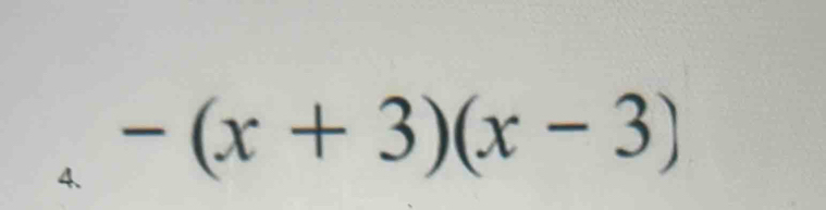 -(x+3)(x-3)