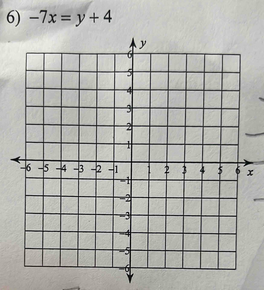 -7x=y+4
x