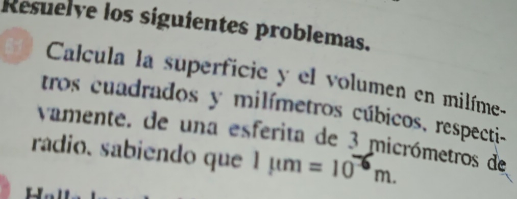 Resuelto:Resuelve los siguientes problemas. 5 Calcula la superficie y ...