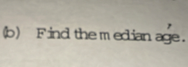 Find the median age.