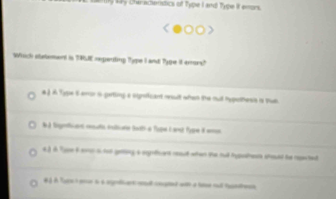 Solved: aeniy ky chiracenstics of Type I and Type It emars. Which ...